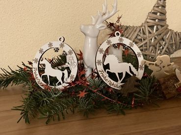 Weihnachtsanhänger "Isländer" oder "Pferd"